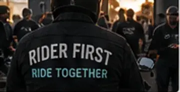 Rider First jacket at a motorcycle community event